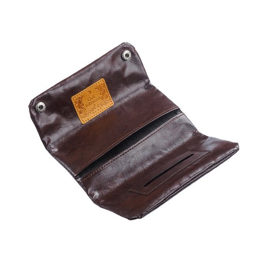 Leather tobacco pouch - leather,